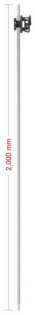 Poste fibra de vidrio 2m